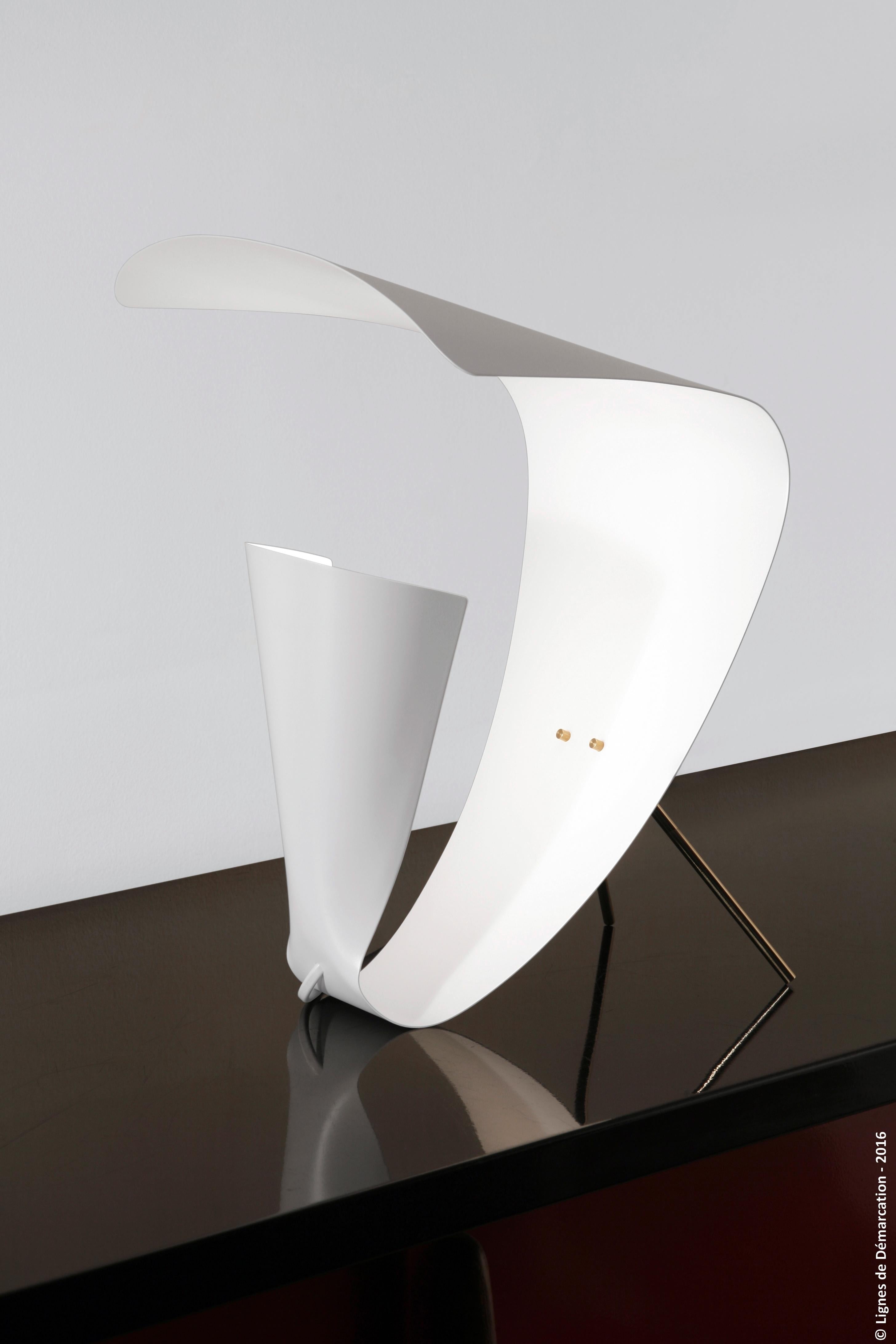 Michel Buffet 'B 201' White Table Lamp In New Condition In Glendale, CA