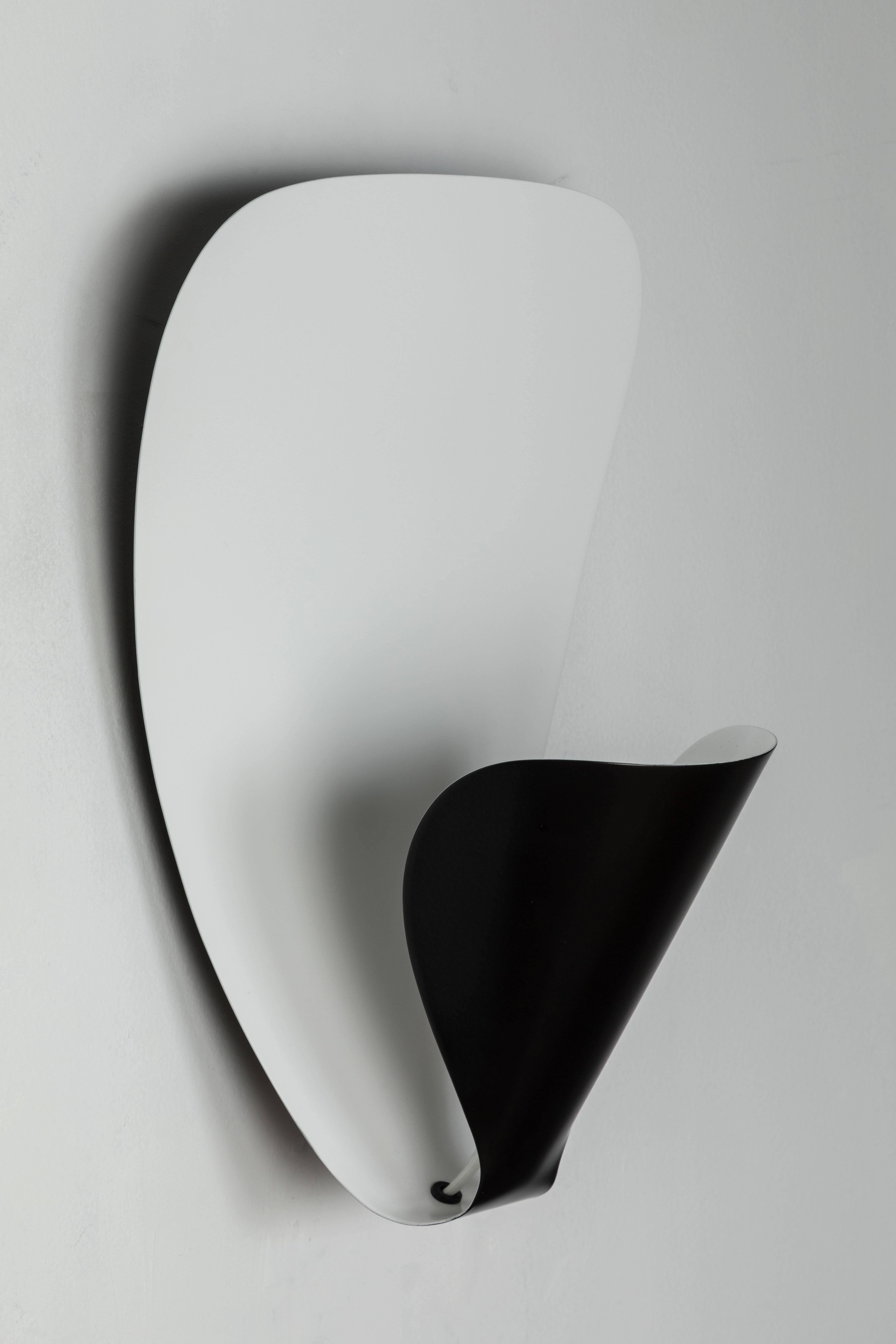 Contemporary Michel Buffet 'B206' Black and White Wall Lamp for Disderot For Sale