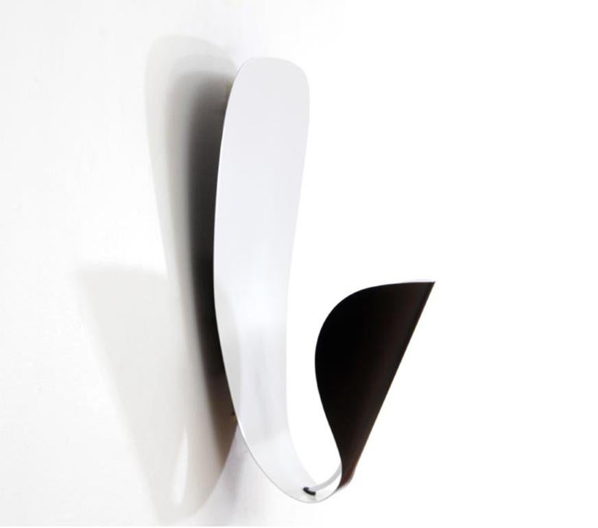 Aluminum Michel Buffet Mid-Century Modern Black B206 Wall Sconce Lamp 