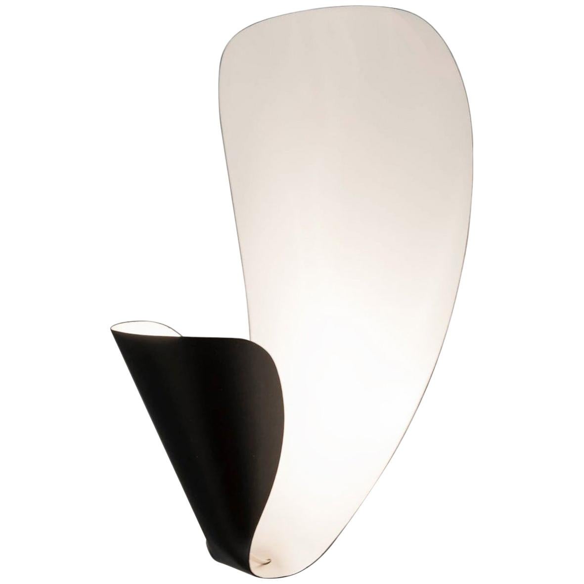 Michel Buffet Mid-Century Modern Black B206 Wall Sconce Lamp 