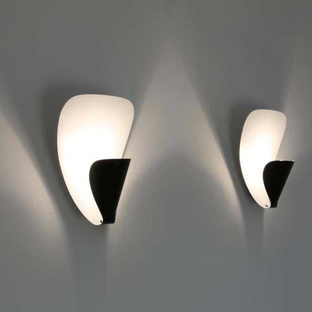 Michel Buffet 'B206' White Wall Lamp for Disderot In New Condition For Sale In Glendale, CA