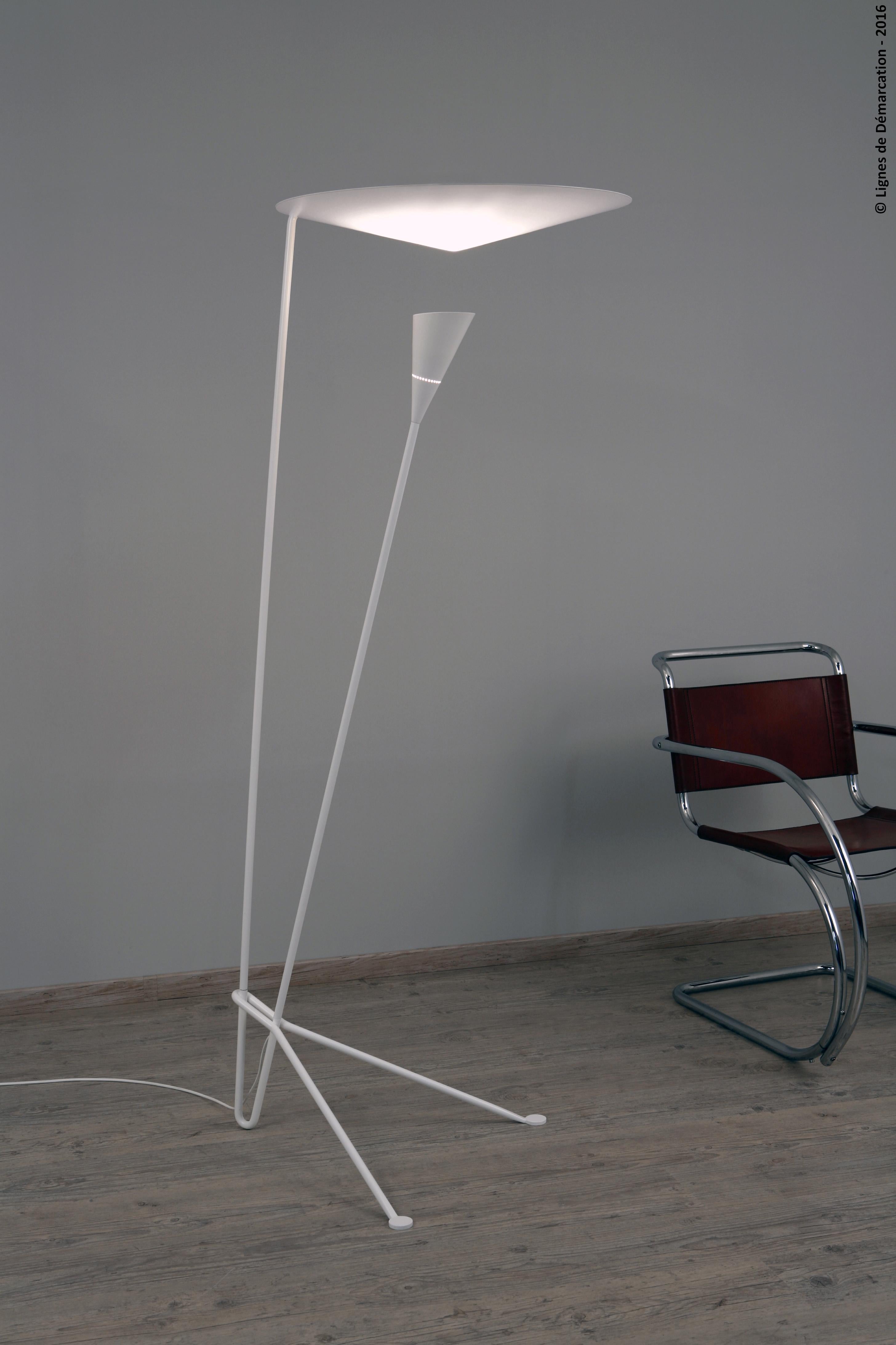 Michel Buffet 'B211' Black and White Floor Lamp For Sale 3