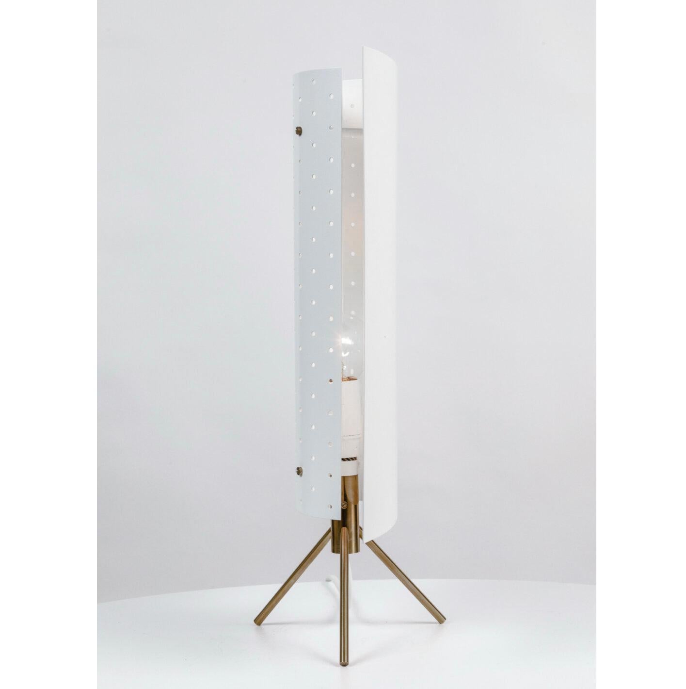 French Michel Buffet Mid-Century Modern White B207 Desk Lamp