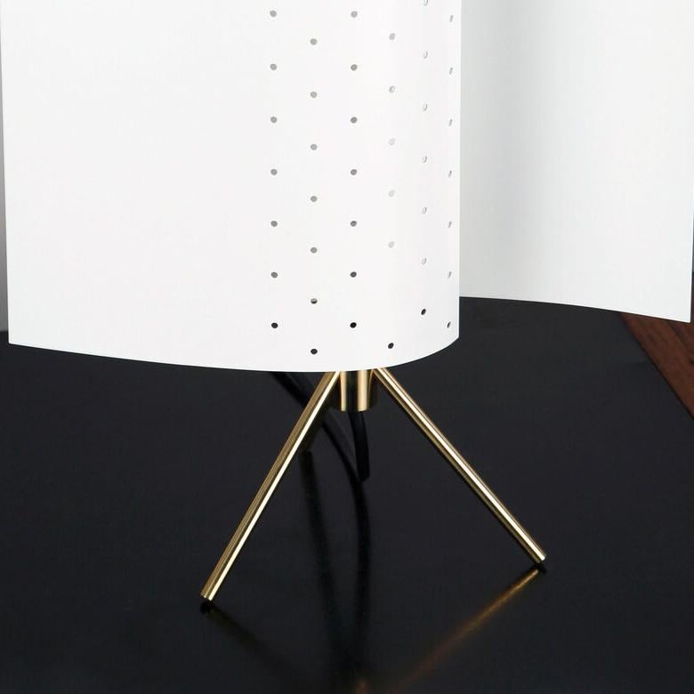 French Michel Buffet Mid-Century Modern White B207 Desk Lamp Re-Edition