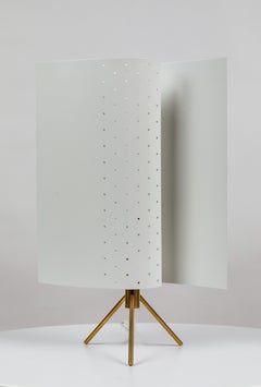 Michel Buffet, Modell #B207, weiße Tischlampe
