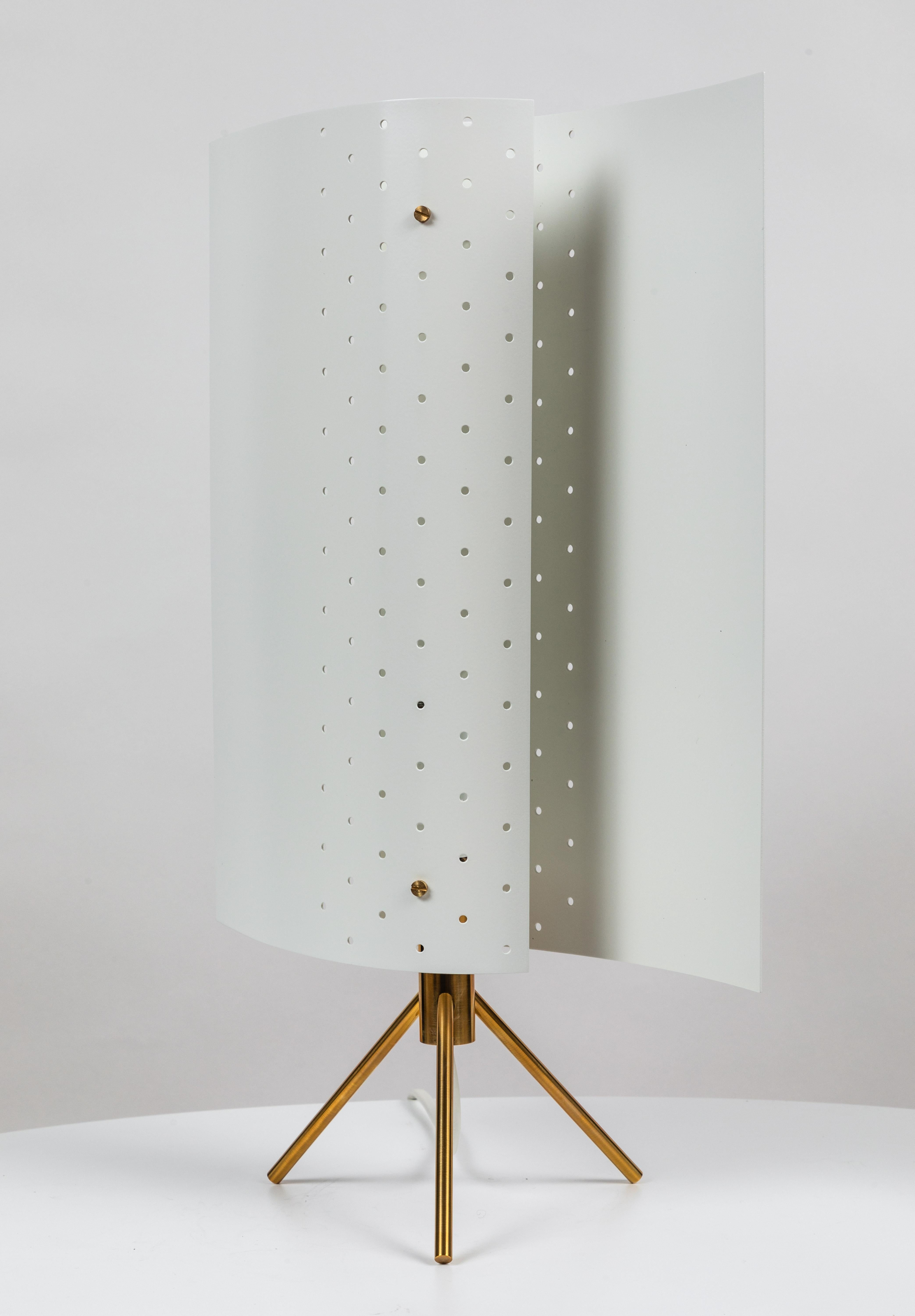Contemporary Michel Buffet Model #B207 White Table Lamp For Sale