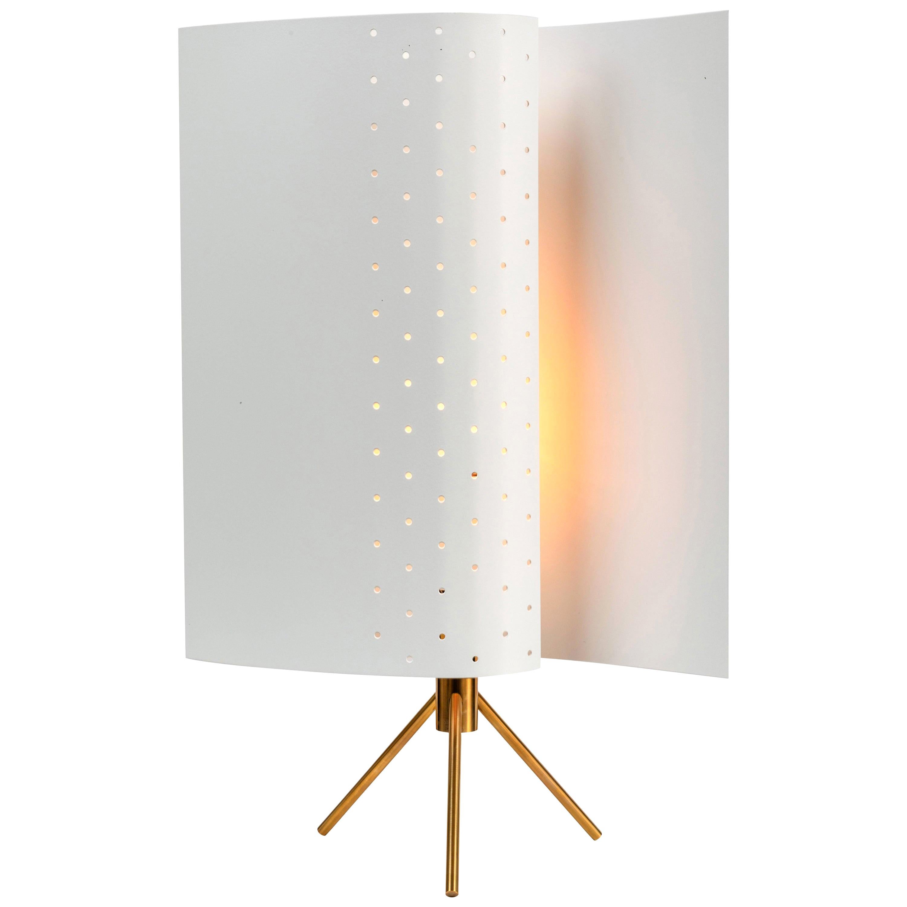 Michel Buffet Model #B207 White Table Lamp For Sale