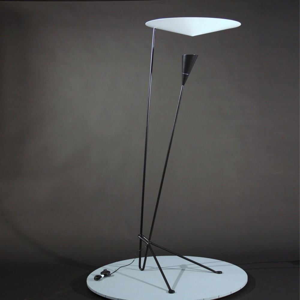 Michel Buffet - White Standing Floor Lamp B211 For Sale 3