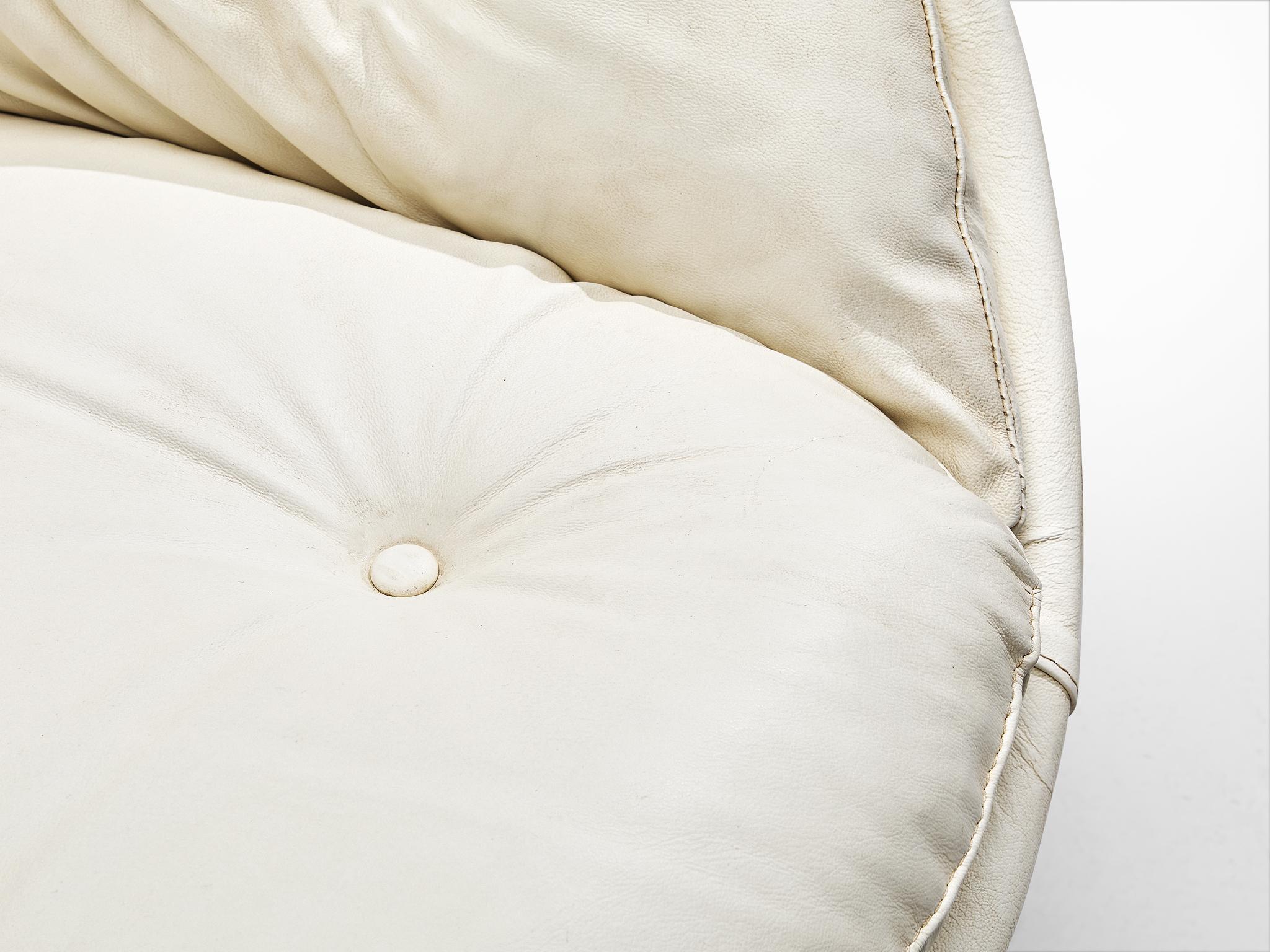 Michel Cadestin for Airborne 'Yoga' Lounge Chair in Orange Fiberglass 2