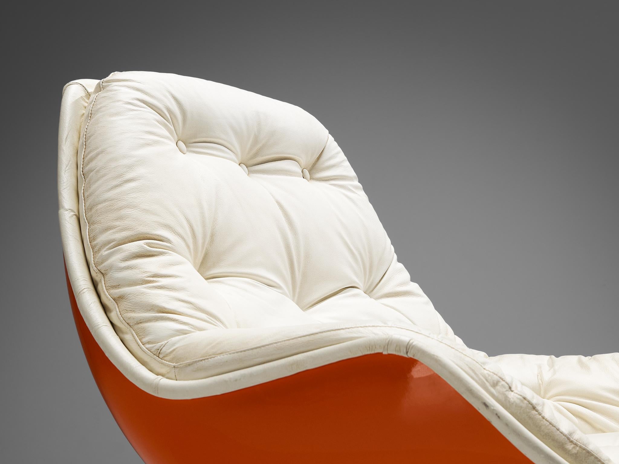 French Michel Cadestin for Airborne 'Yoga' Lounge Chairs in Fiberglass 