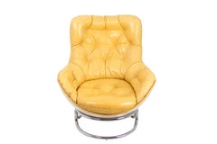 Michel Cadestin, Karate Chair in Fiberglass and Leather, 1970s