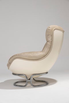 Michel Cadestin “Karate” leather armchair, 1970s