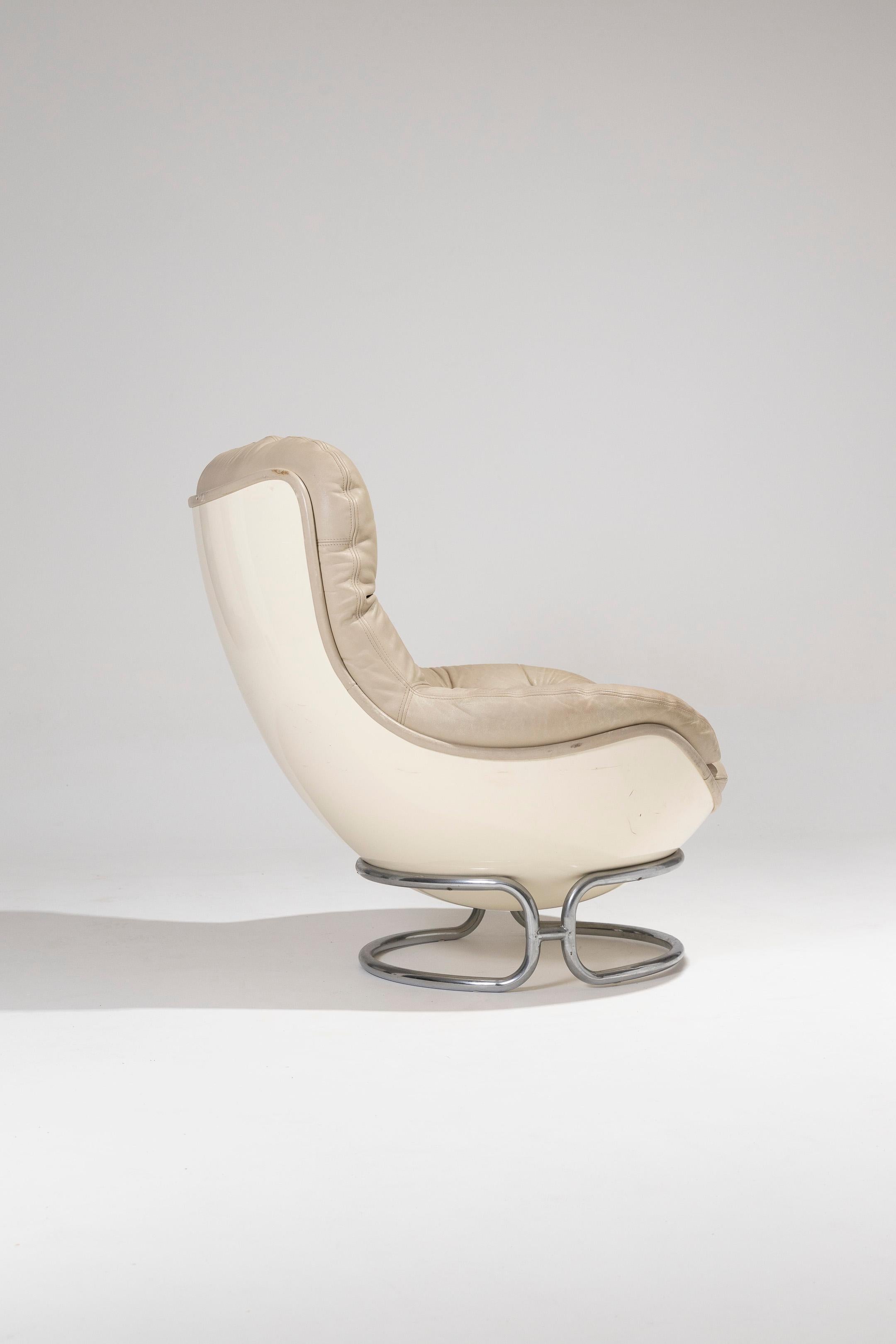Cuir Fauteuil Michel Cadestin Karate, 1970 en vente