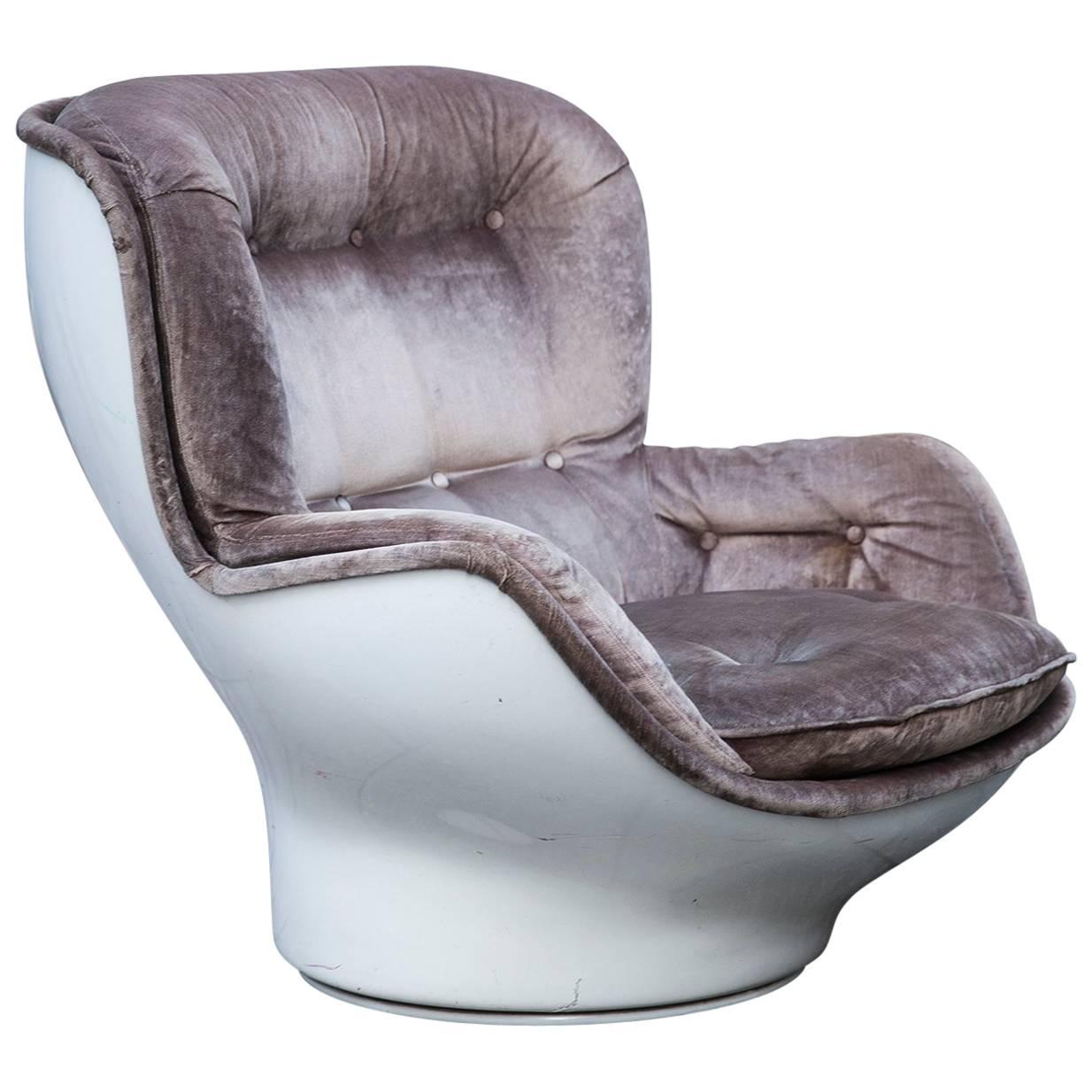 Sillón de terciopelo Karate de Michel Cadestin para Airborne, 1968