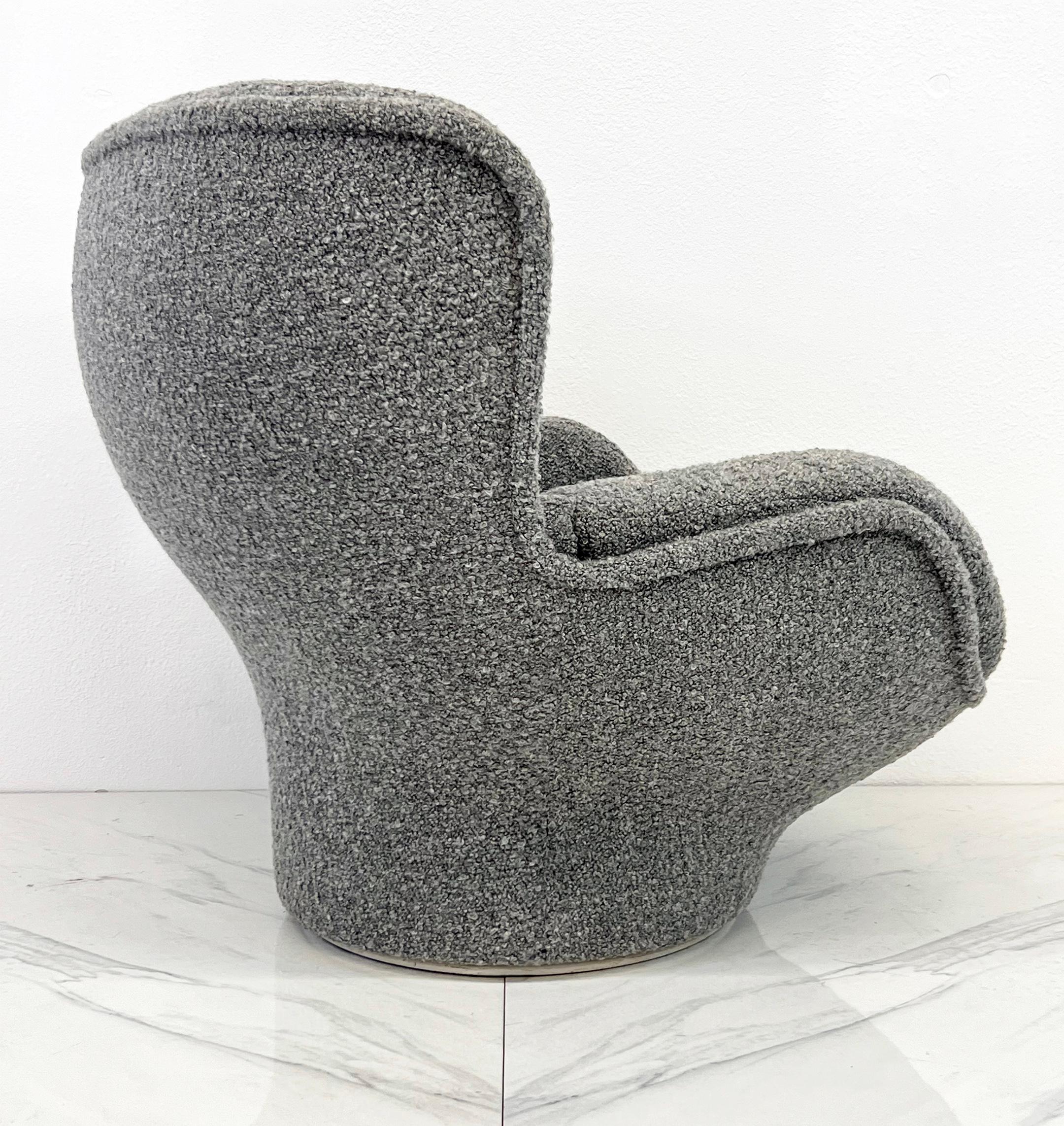 Space Age Michel Cadestin Karate x Joe Colombo Elda Chair 1970s Mashup with Ottoman