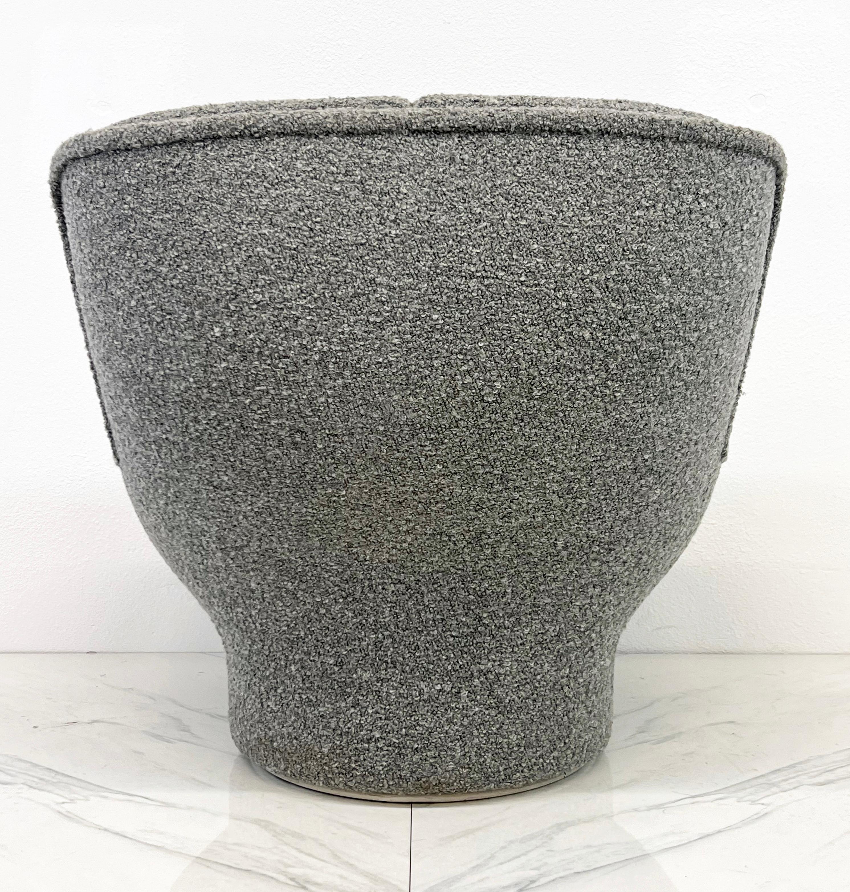 Michel Cadestin Karate x Joe Colombo Elda Chair 1970s Mashup with Ottoman In Good Condition In Culver City, CA