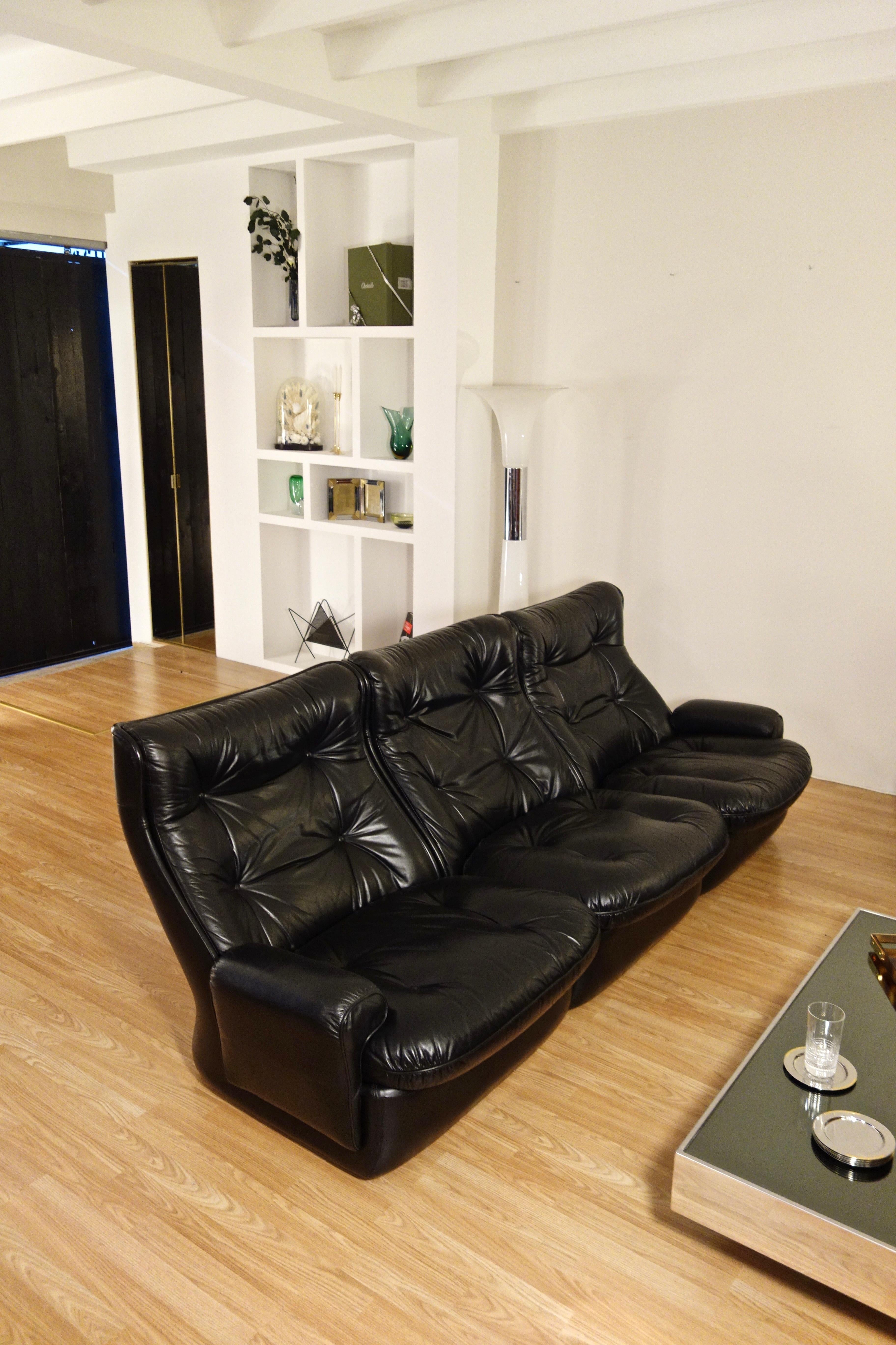 Michel Cadestin Sofa Orchidée für Airborne, Französisch 1970er Jahre im Angebot 6