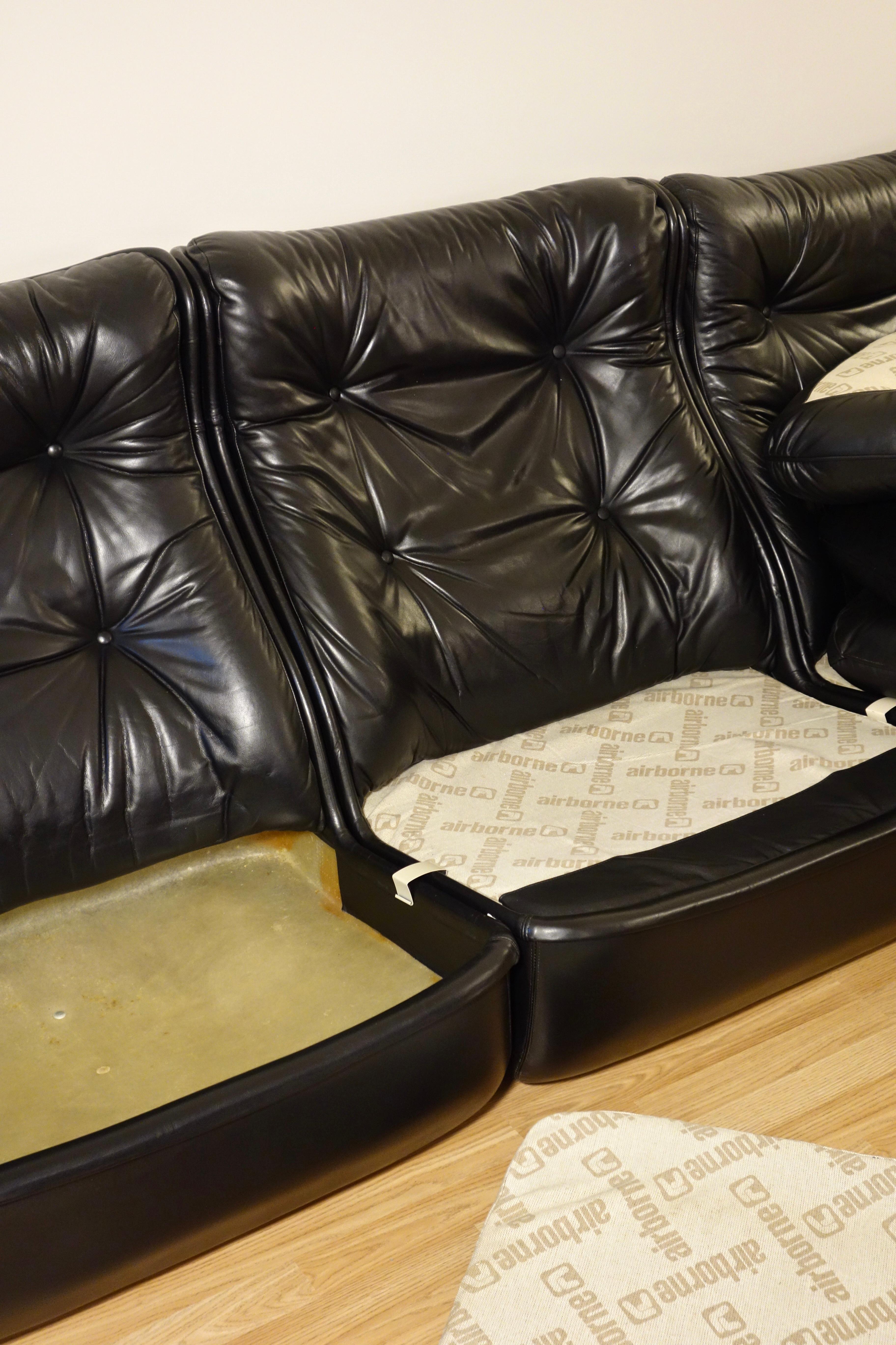 Michel Cadestin Sofa Orchidée für Airborne, Französisch 1970er Jahre im Angebot 2