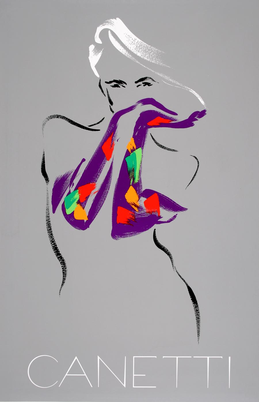 This is an original poster created circa 1975 by the well known French poster artist Michel Canetti.
Canetti was first trained as an illustrator and then progressed to posters. He uses a minimum of detail to provide more strength to his images. 
The