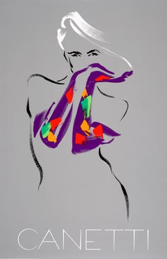 A. Michel Poster originale 1975 - Guanti di porpora