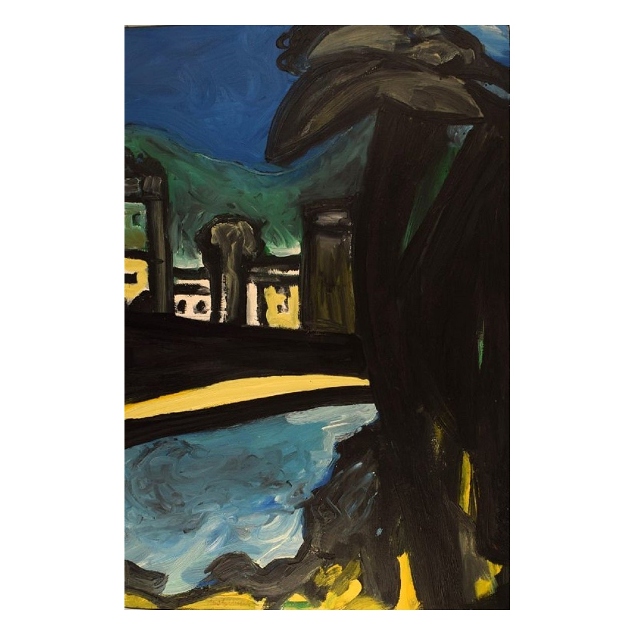 Michel Chapuis, französischer Künstler, Öl auf Leinwand, Landschaft