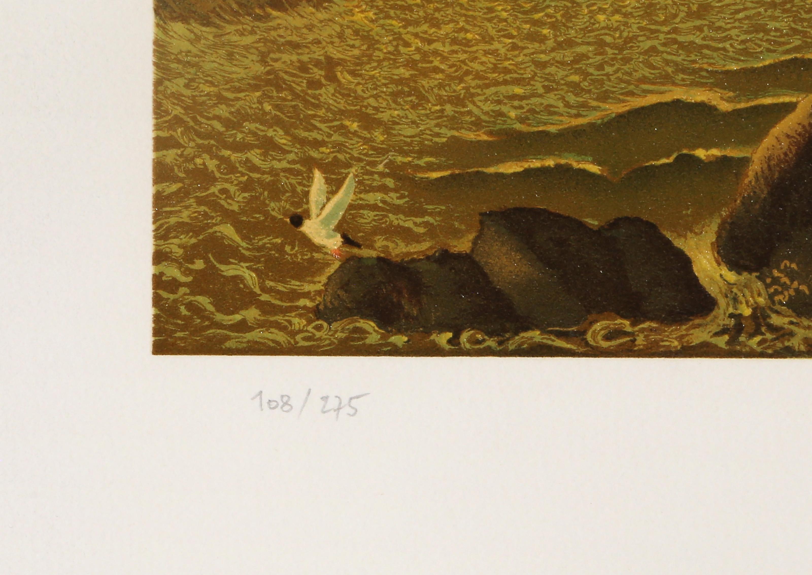 Icaro, litografia surrealista di Michel Charpentier in vendita 3