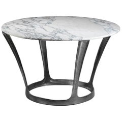 Vintage Michel Charron Dining Table Carrara Marble