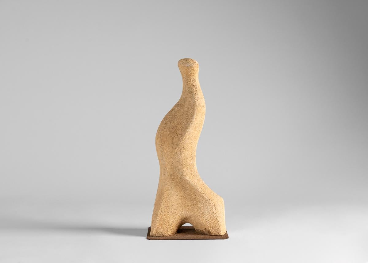 This terracotta sculpture by Michel Chauvet, the notable midcentury French artist, captures the grace of the human form in motion.

Unique piece. Monogrammed: M. CHT.