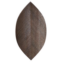 Michel Choqueux „Blatt“ Skulpturaler Wandbehang, Frankreich, um 1950