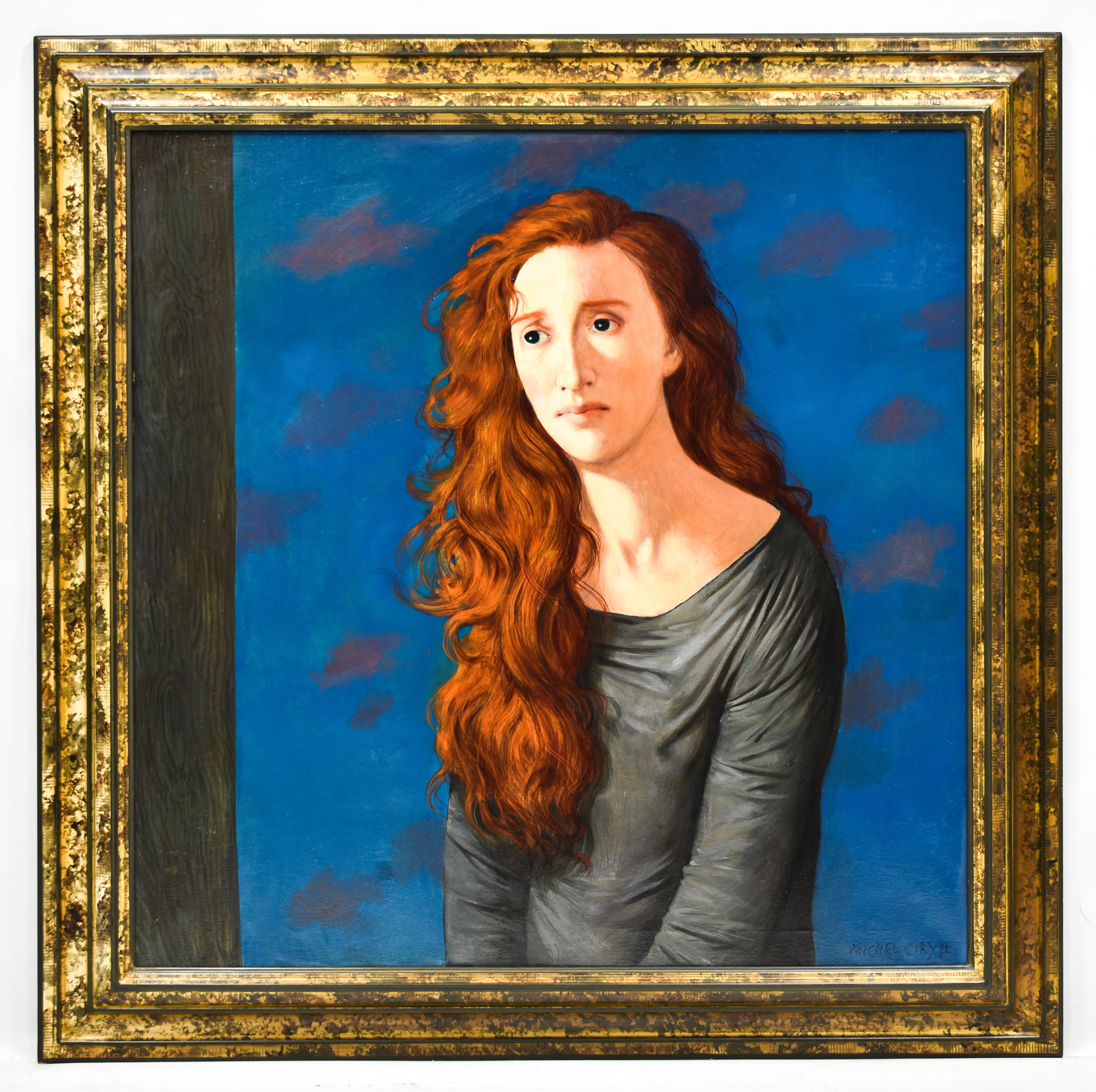 Marie Madeleine (Blau), Portrait Painting, von Michel Ciry 