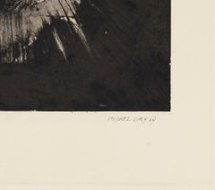 Pensive Man - Original-Radierung von Michel Ciry - 1964