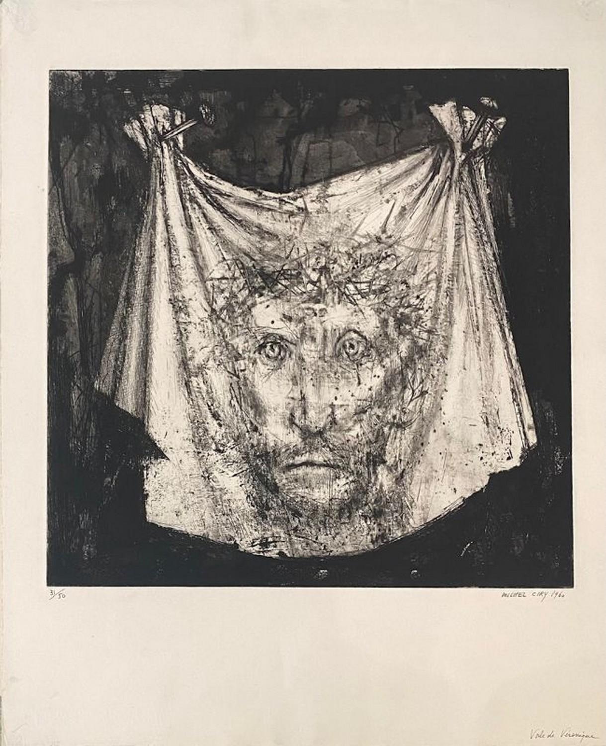 Michel Ciry Abstract Print - Veronique's veil