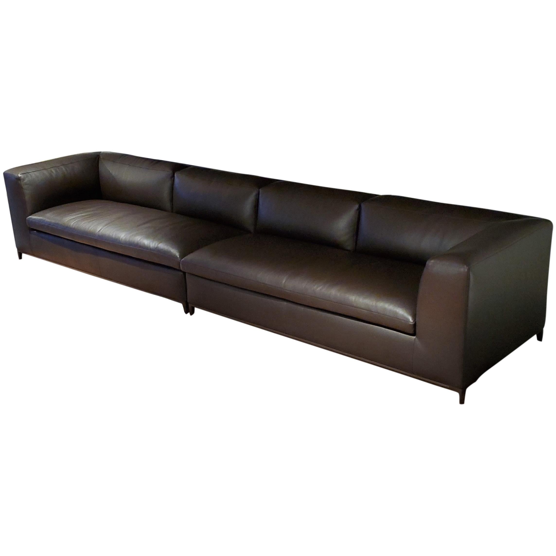 Michel Club Leather Sofa, by Antonio Citterio from B&B Italia