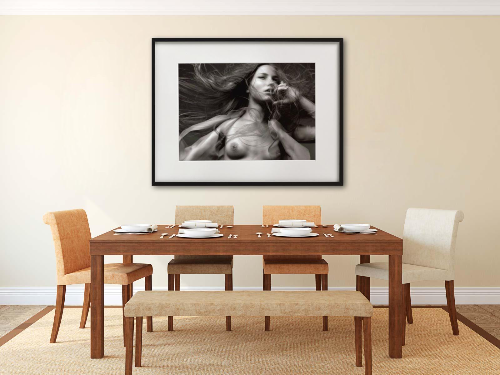 American Nude - double exposure portrait, fine art photography, 2000 - Photograph by Michel Comte