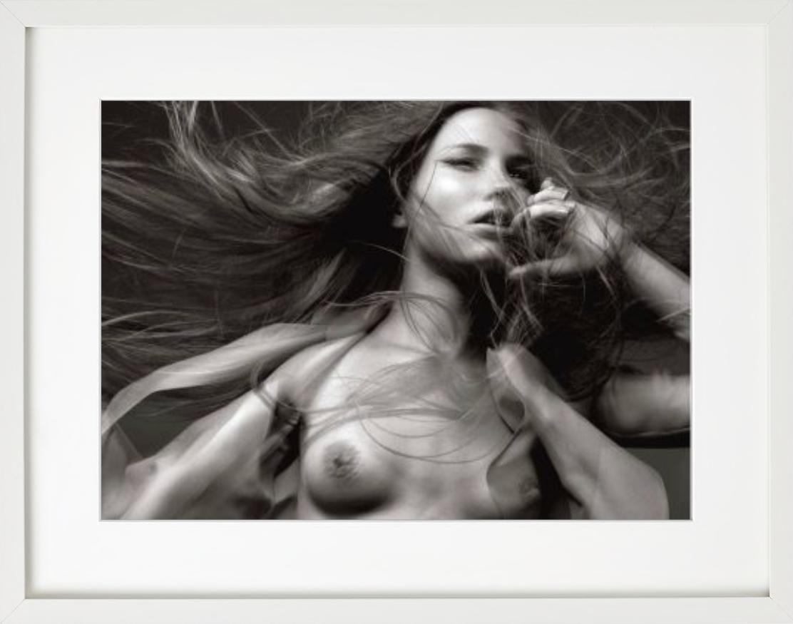 American Nude - double exposure portrait, fine art photography, 2000 - Black Nude Photograph by Michel Comte