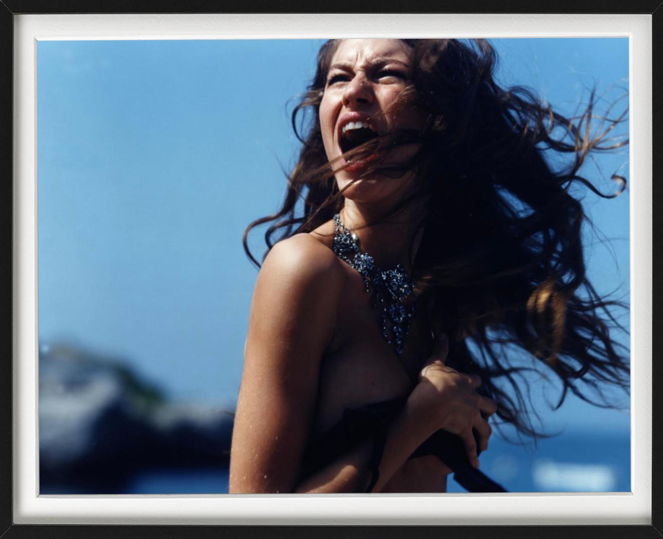 Gisele Buendchen Screaming, Cannes - the naked supermodel standing against sky For Sale 1