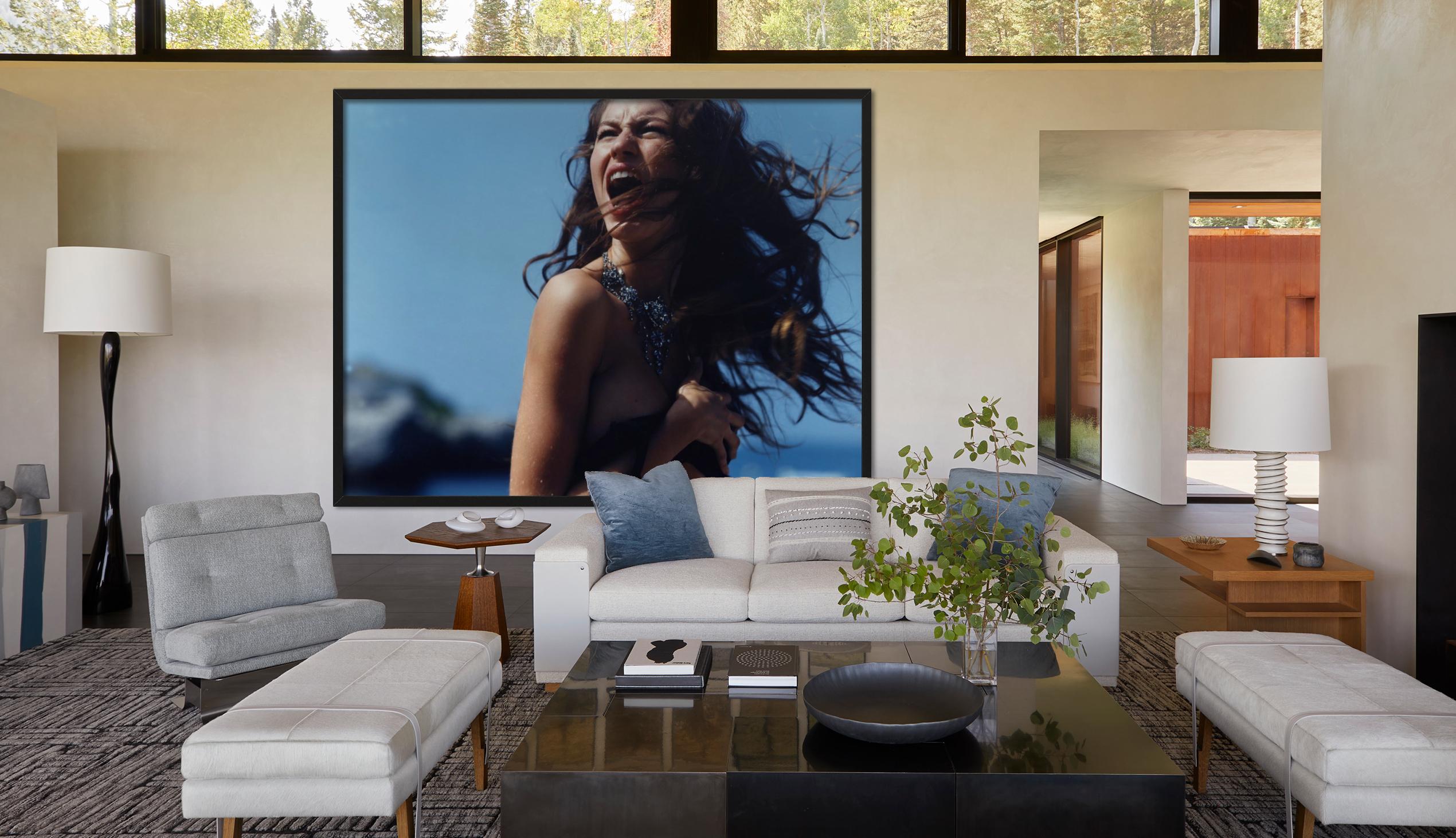 Gisele Bündchen Screaming - nude portrait with sky, fine art photography, 1999 For Sale 3