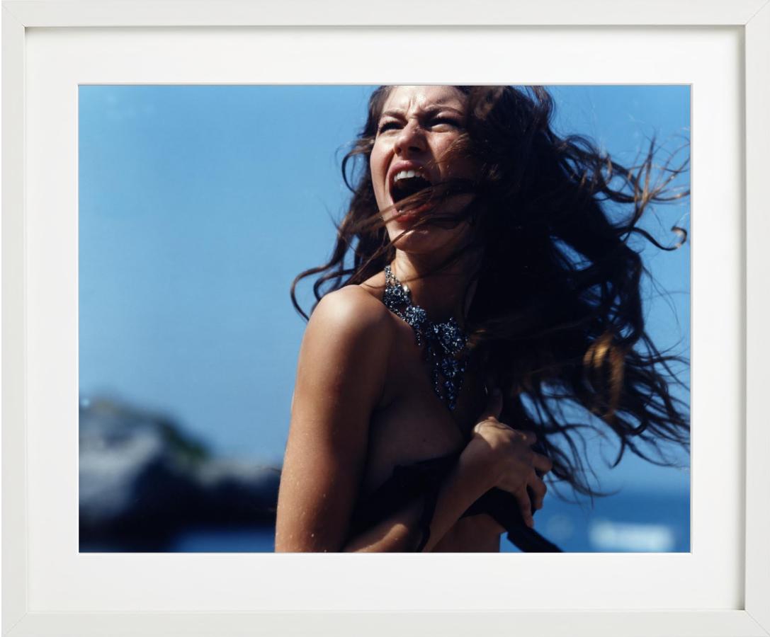 Gisele Bündchen Screaming - nude portrait with sky, fine art photography, 1999 For Sale 4