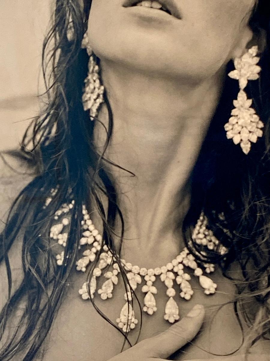 Gisele Buendchen Smoking - b&w Portrait with Jewelery, Fine Art Photography 1999 For Sale 7