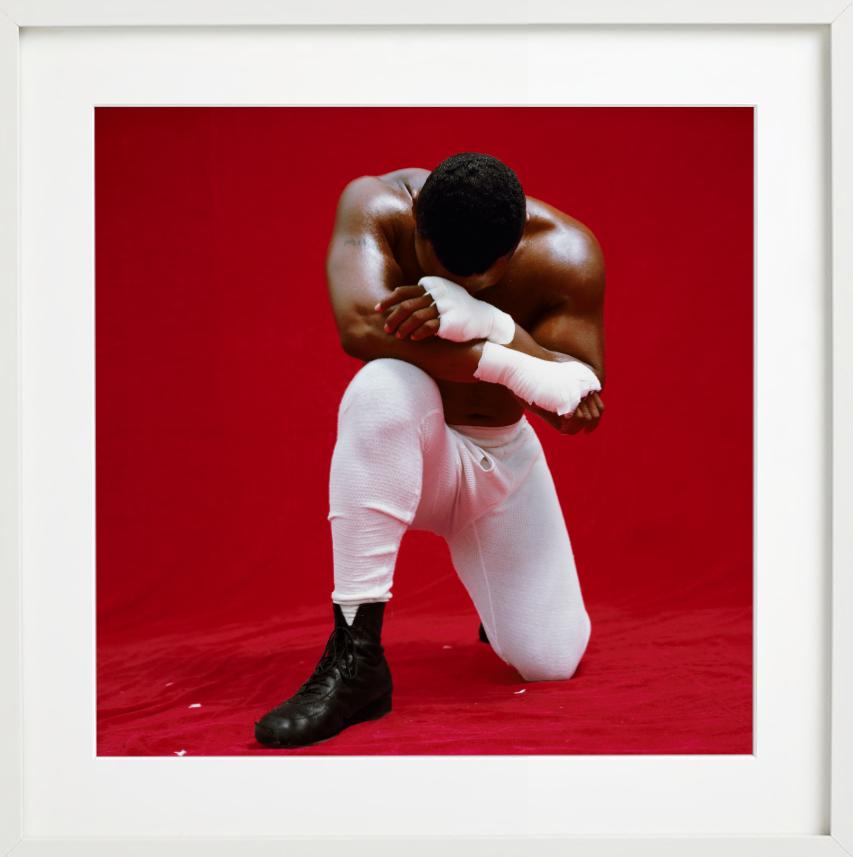 Mike Tyson - Portrait of the boxing legend on his knees For Sale 1