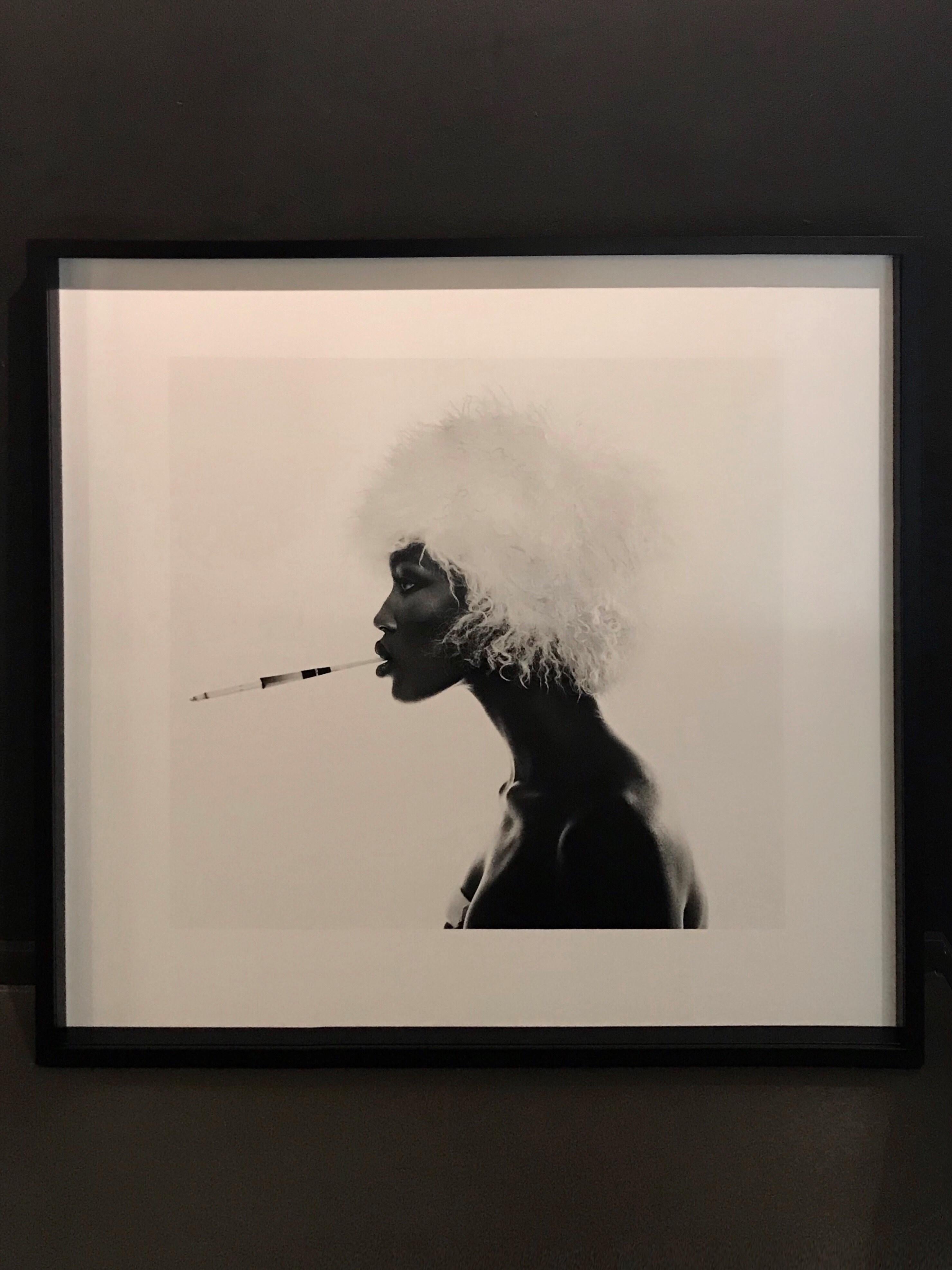 Naomi Campbell - b&w portrait of the supermodel - Photograph by Michel Comte