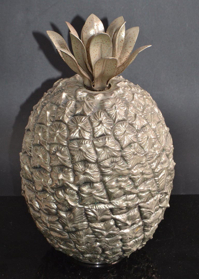 Michel Dartois Paris Pineapple Silver Plate Insulated Ice Bucket ...