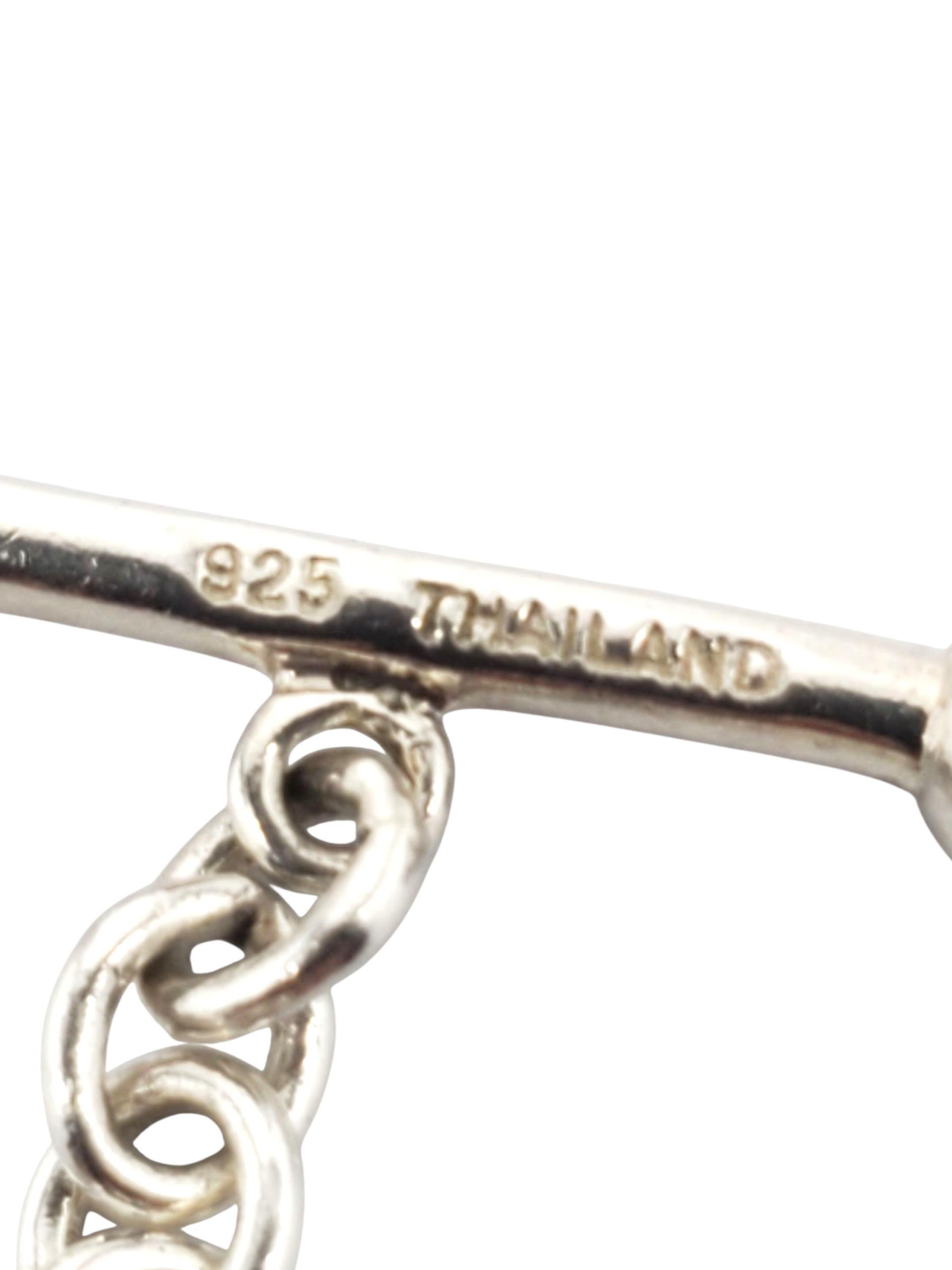 Michel Dawkins Sterling Silver Multi Gemstone Toggle Bracelet #23310 en vente 3