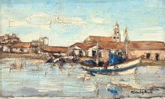 Isla Cristina Spain oil on canvas painting spanish seascape