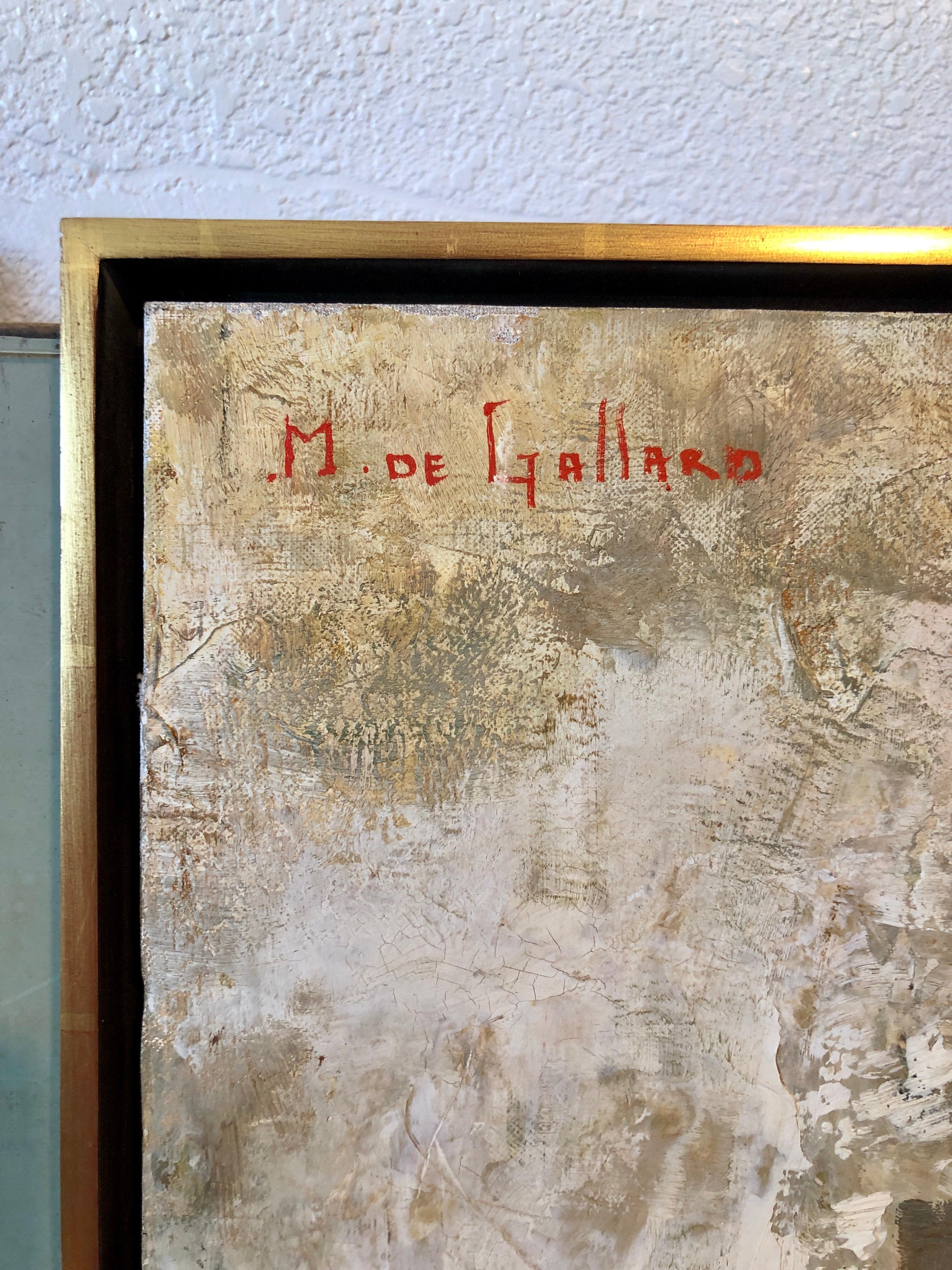 Pintura al Óleo de la Escuela Expresionista de París Bodegón con Pera y Flores en venta 1