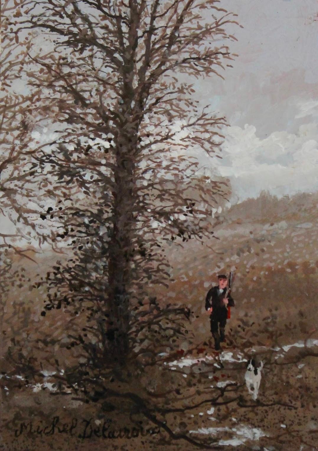 Landscape Painting de Michel Delacroix - Matin d'hiver a lvors