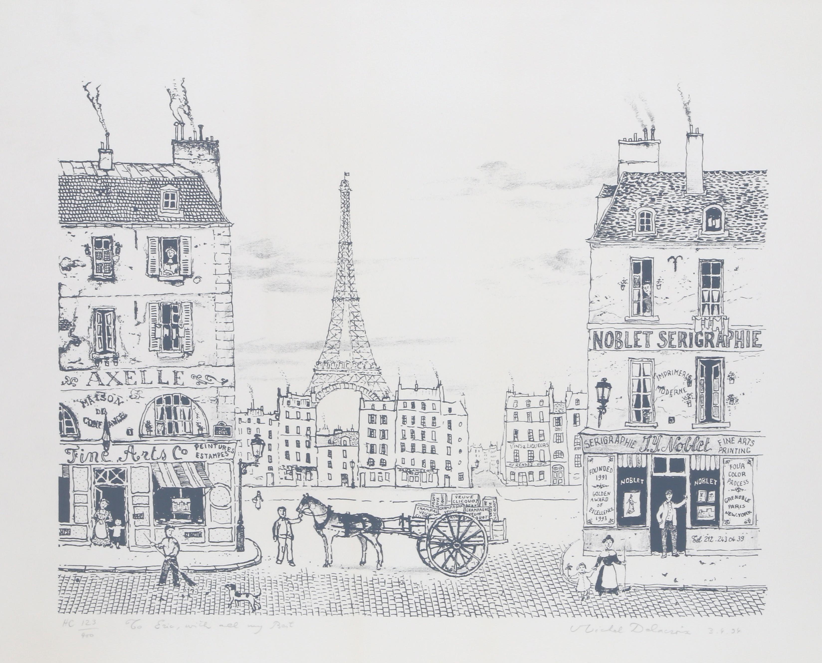 Michel Delacroix Landscape Print - Eiffel Tower