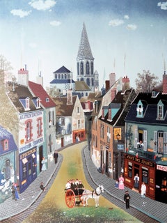 France : Traditional Village - Lithograph poster