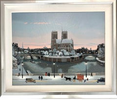 "Der Chevet von Notre-Dame im Winter"