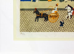 "Magic Circus" framed lithograph by Michel Delacroix hand signed and numbered